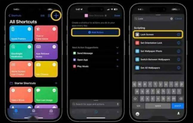城区苹果14锁屏维修店分享iPhone14升级iOS16.4后如何创建锁屏快捷方式 